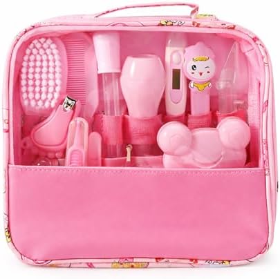 Kit Higiene e Cuidados para Bebê 13 em 1, Estojo Portátil com Ite...