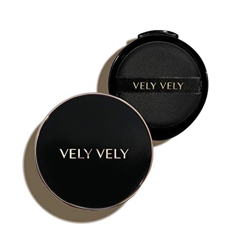 VELY VELY Perfect Cover Cushion + Refill Set – Long Lasting superb coverage Hyaluronic Acid Non-Oily Soft Matt Finish Normal to Oily Skin Liquid Foundation (SPF 35/PA++) 34g/1.2oz #23 Natural+Refill