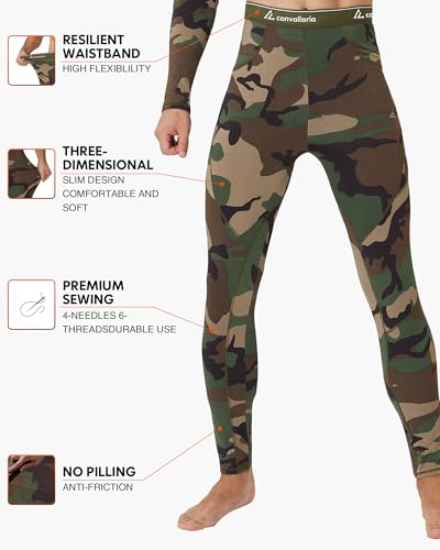 Image of CL convallaria Thermal Underwear Long Johns Set Mens Winter Gift Hunting Gear Sport Base Layer Bottom Top