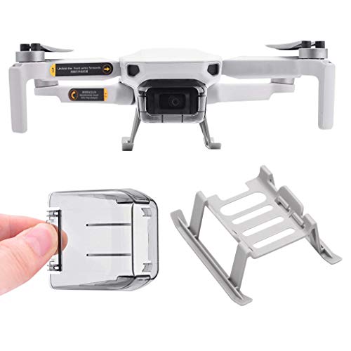 Preisvergleich Produktbild Alecony Fahrwerk Stoßfeste + Linsenschutz, Antikollision Landegestell Extention Kompatibel mit DJI Mavic Mini Drone, Erweiterte Fahrwerke, Landing Gear Leg Fahrgestel,Stoßdämpfung Matte Bein