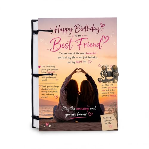 Image of Happy Birthday Bestie Diary Notebook 7x5 Inch 160 Pages Unruled Journal for Notes