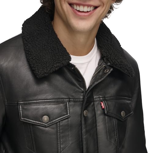 Levi's Men's Faux Leather Classic Trucker Jacket4