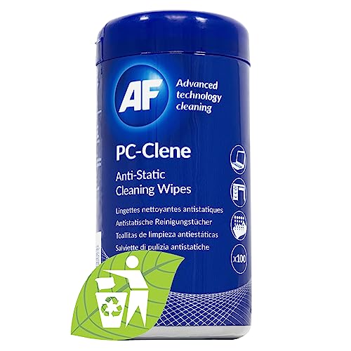 AF Anti Static PC Cleaning Wipes - for PC & Laptop Hard Surfaces Desk Desk Phone VR Headset Games Console & Controller Printers & More.