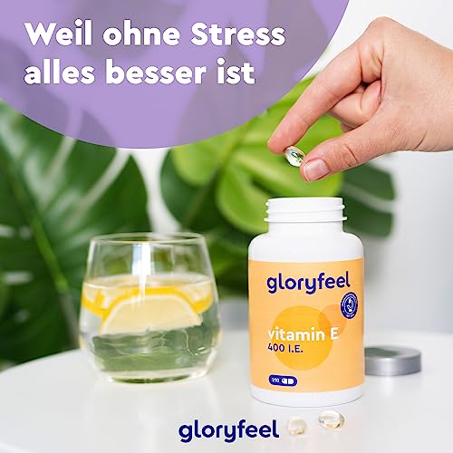 Vitamin E Kapseln von Gloryfeel 210 Stück, 400 IE pro Kapsel