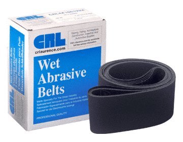 CRL 4" x 64" 220X Grit Wet Abrasive Glass Grinding Belts- 5/Box by CR Laurence