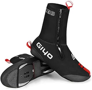 Shoe Covers waterproof Cycling Overshoes, Road Cycling Shoes,Road Bike Overshoes,Bike Bicycle Shoe Covers Overshoes,Cold-Proof Waterproof Thermal Lining Warmer Road Cycling Overshoes Booties