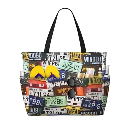 Impression de plaque d'immatriculation sur ce sac à bandoulière imperméable