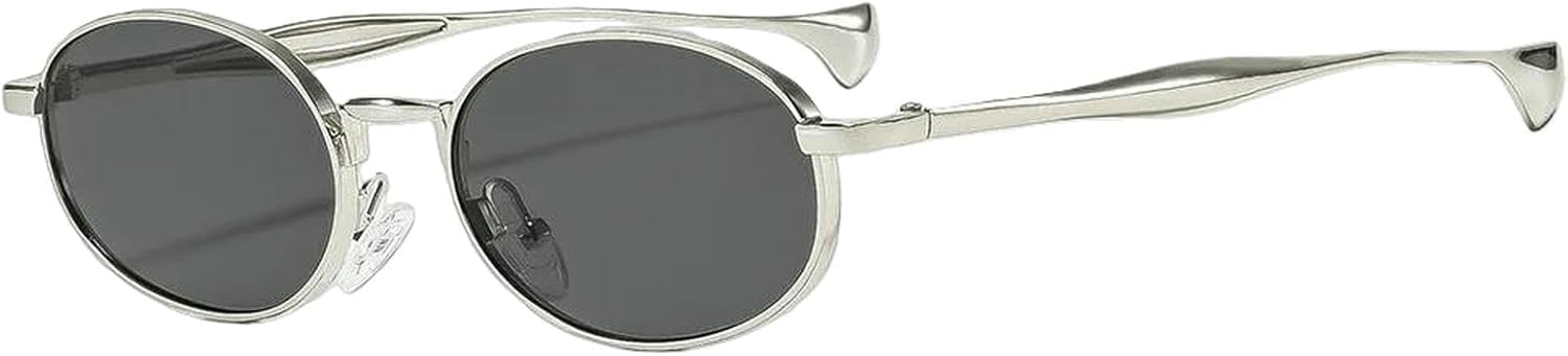 Luxury Retro Oval Steampunk Sunglasses for Men and Women - Lightweight Metal Frame Fashion Eyewear