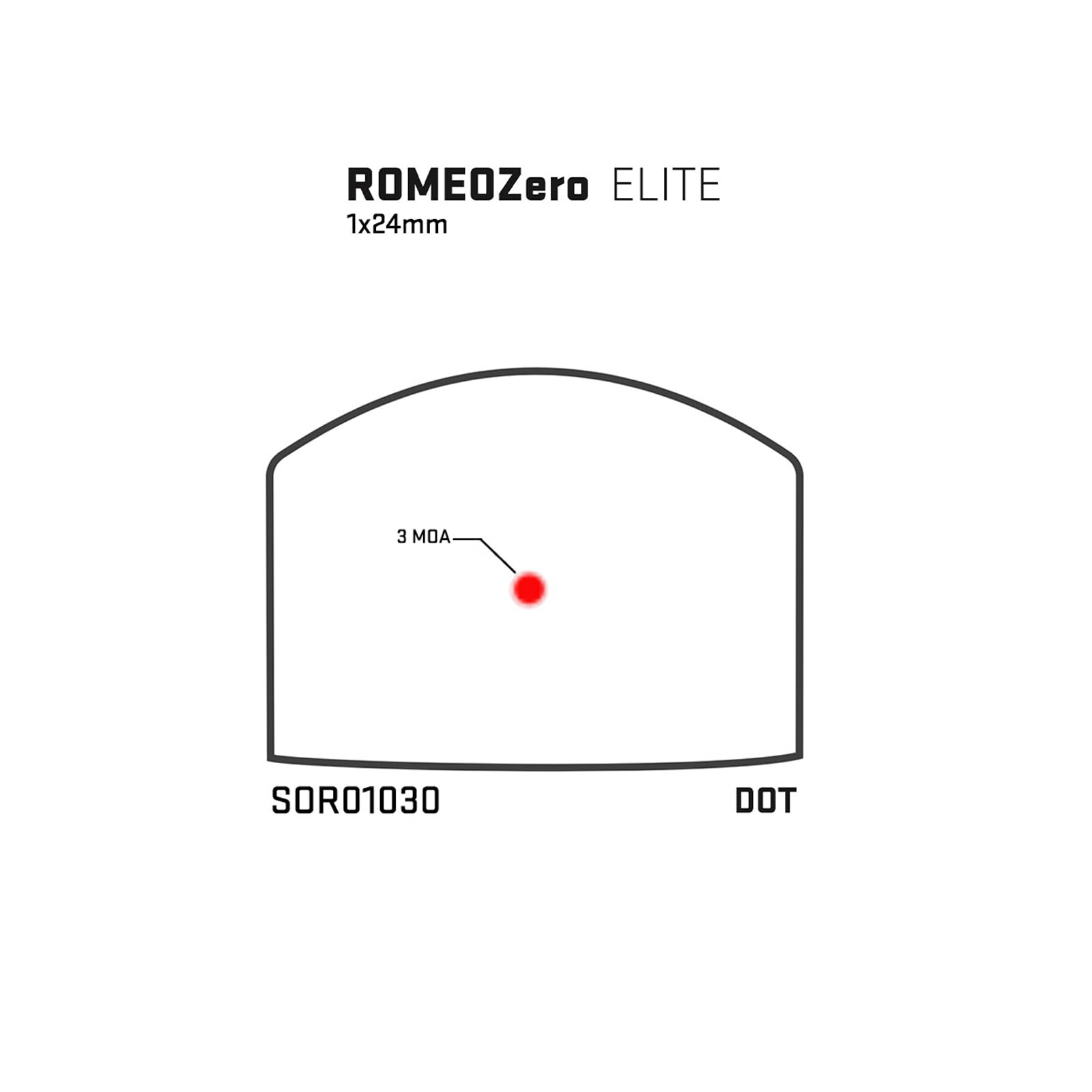 RomeoZero Elite 1x24mm Red Dot Shockproof Open Reflex Handgun Sight Compatible with Springfield Hellcat OSP, Glock G43X MOS & SIG Sauer P365 Optics-Ready Pistols