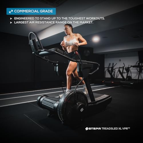 Image of TREADSLED XL VPR, Dual-Mode Curved Treadmill Powered by Patented VPR Air Resistance Technology, Commercial Sled Push Machine, Anti-Rollback Safety and Frictionless Feel