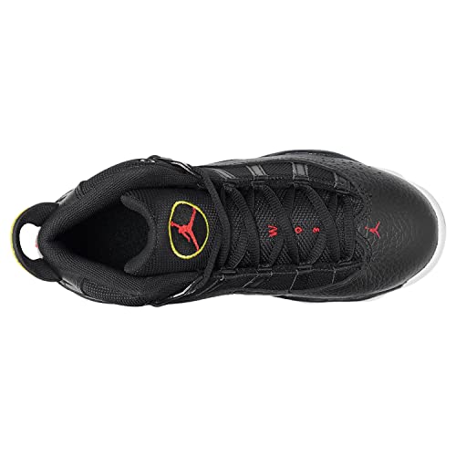 Jordan 6 Rings Little Kids Shoes Size-11.5 Black/University Red-White2