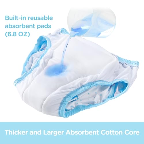 Image of Littleforbig Soft Silky Comfortable Washable Reusable Adult Training Pants - Potty Pants S