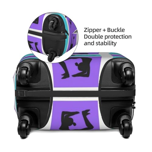 Gymnastics Game Print Suitcase Cover Luggage Protector Washable Elastic Fashionable Travel Gear Cover4