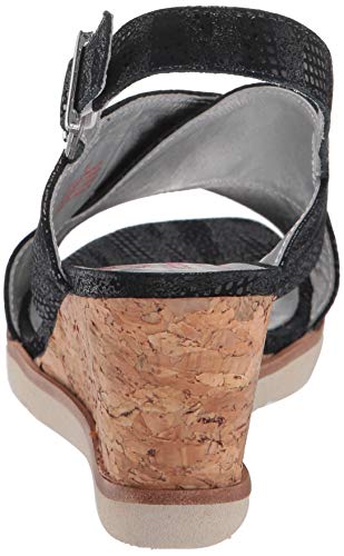 Marc Joseph New York Women's Leather Made in Brazil Criss Cross Wedge Sandal - Image 4