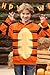 IIMMER Tween Girls&Boys Halloween Casual Hoodies Cute Striped Sweatshirt Ribbed Cuffs Fashion Pullover Orange & Black 7-8 Years