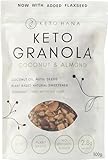 Keto Hana Coconut and Almond Keto Granola Keto Diet Vegan Grain Free Dairy Free Plant Based No Refined Sugars Gluten Free 1.1g Net Carbs Breakfast Cereal - 300gr/0.6lbs