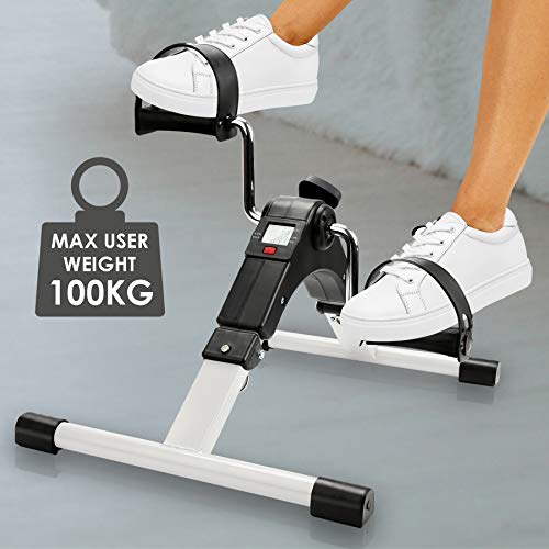 SWANEW Mini Fahrrad Heimtrainer, Bike Pedaltrainer mit LCD-Display, Faltbares Fahrradtrainer für Muskelaufbau… – Bild 5