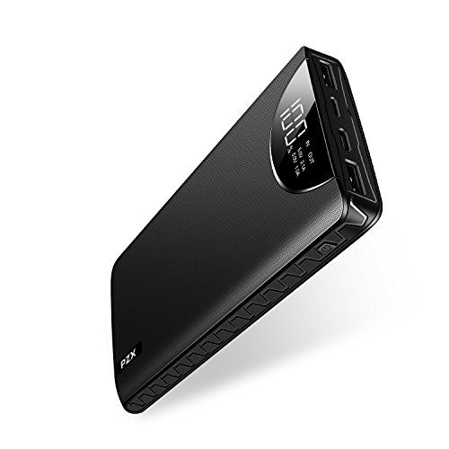 モバイルバッテリー 大容量 20000mah PZX 持ち運び充電器 USB Type C/Micro USB/Lightningポート 三台同時充電でき 急速充電 防災 緊急用 iPhone/iPad/Android各種対応 (ブラック)