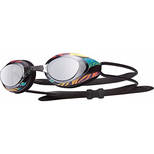 TYR Black Hawk Racing Mirrored Prelude Goggles, Silver/Multicolor/Black, One Size