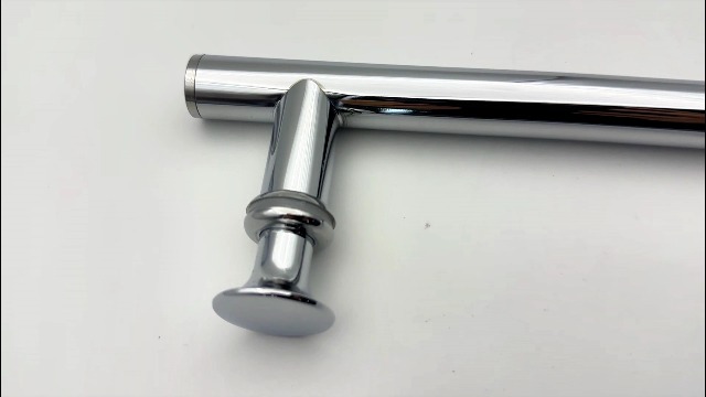 Maniglia Porta Doccia Rotonda In Acciaio Inox - Foro 125 Mm, Con Pomello, Conf. Da 2 Pezzi - Foto 3