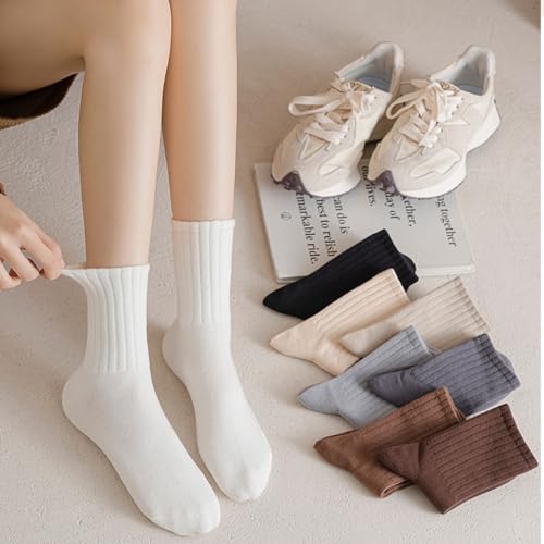 Women's Pure Cotton Socks, Spring and Autumn Long Tube Cotton Socks, Deodorizing and Sweat Absorbing Medium Tube Socks3
