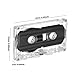 Dranvosk 2 Pack Blank Cassette Tapes 60 Minutes Clear Audio Recording Tape with Plastic Storage Case for Music Speech Collectors