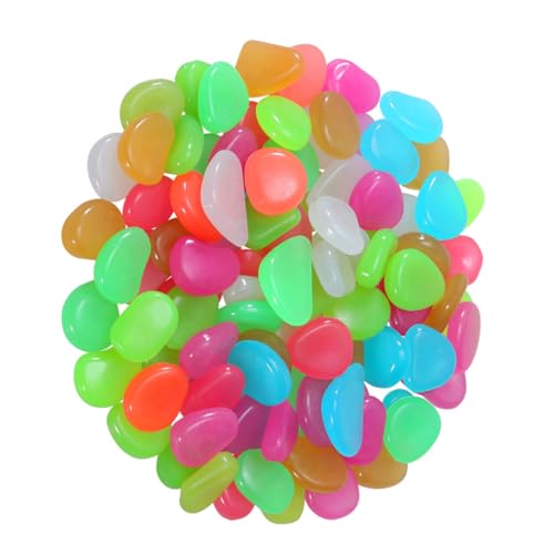 50 Leuchtsteine Für Garten & Aquarium - Nachleuchtende Kiesel Blau | Umweltfreundliche Dekoration