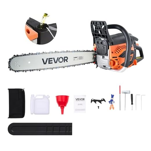 VEVOR 62CC Gas Chainsaw with Dual Fuel Tanks