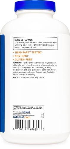 Nutricost ZL00772 L-Lysine 1000Mg Per Serving, 250 Servings, 500 Capsules thumb #5