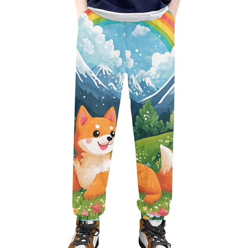 Sweatpants for Boys Comfy Fall Elastic Waist Jogger Pants Girls Cute Bundle Foot Spring Baggy Sweatpants