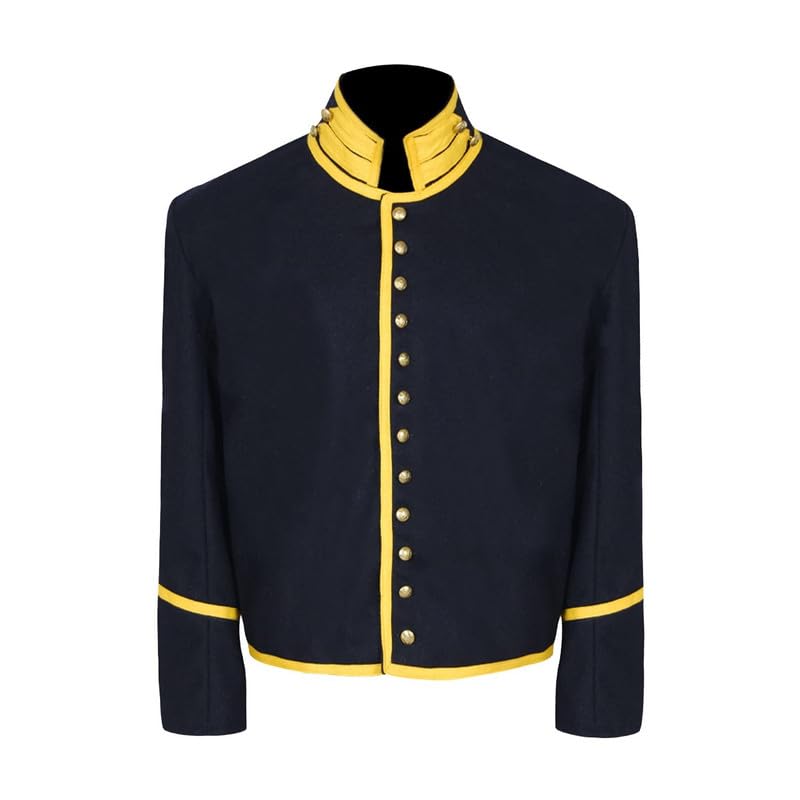 US Civil Union Men’s St.Louis Depot Mounted Services Navy Blue Wool Shell Jacket Historical Civil War Jacket