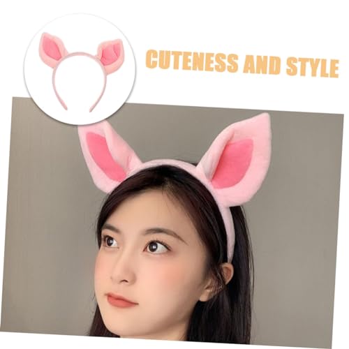 PartyKindom 4stücke Plüsch Stirnband Mit Schweineohren Für Tierkostüm Cosplay Kopfbedeckung Für Halloween Party Gastgeschenk Für Junge Mädchen Und Erwachsene Ohren Haarband Zootiere