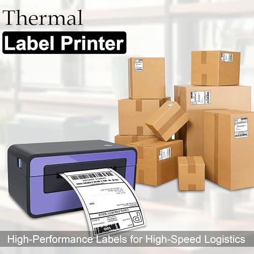 Image of GLUN Direct Thermal Label Rolls 4x6 (100x150mm), 400 Labels per Roll, Perfect for Shipping and Thermal Printers Pack of 9