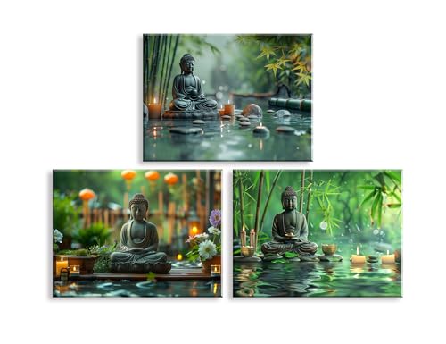 Piy Painting Impression Sur Toile Religieuse, Art Mural Sur Toile Temple Zen, Images Sur Toile De Bouddha, Décoration Murale Peinture Pour Le Hall d'Entrée d'Un Café,...