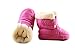 Kuner Newborn Baby Boys Girls Plush Boots Soft Sole Adjustable Winter Warm Snow Boots Crib Shoes for 3-18 Months(zise-13(6-12months))