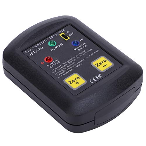 ZDETGU Probador de Voltaje Electrostático Medidor de Campo Estático Digital JED100 para No Tejidos, Plásticos y Películas Detector Electrostático Portátil para Electrónica Industrial y de Consumo