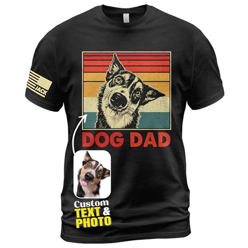 Personalized Dog Dad Photo Shirt - Fathers Day Gift for Men