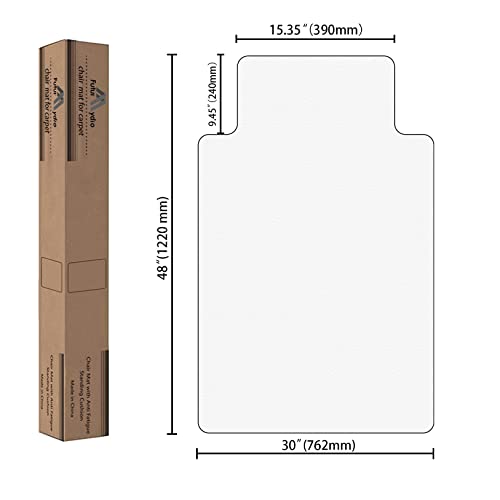 Futurhydro Chair Mat For Hardwood Floor, 30" X 48" Clear Anti-Slip Computer Desk Chair Floor Mat, Easy Glide, Transparent Mats For Office, Home And Gaming Floors (With Lip) #TOP5