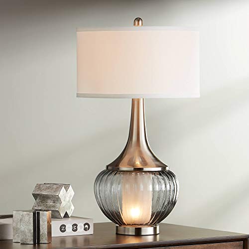 Lámpara de mesa 360 Lighting Courtney 28.5" vidrio ahumado