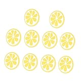 [FIXOSHEE] 10個レモン木製チップ 木製切り抜き飾り 夏のパーティーデコレーシ