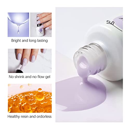 LACOMCHIR UV Schellack Nagellack Set 6PCS 8ml UV Gel Set unter UV / LED Licht Nagellack Langanhaltend Gelnägel Set DIY… – Bild 4