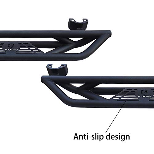 Tioyar estribos negros para Jeep Wrangler JK y JKU 07-17 miniatura 3