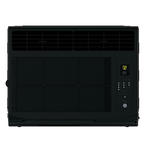 GE Window Air Conditioner Unit, 6,000 BTU for Small Rooms up to 250 sq ft. with Adjustable Fan and Cooling Settings, Perfect for Bedroom or Living Room, Easy Install Kit Included, Black