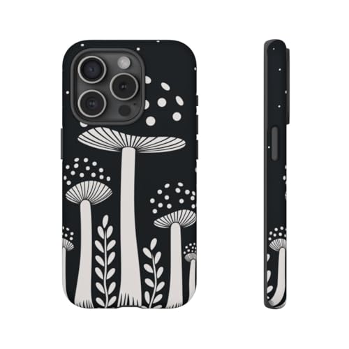 Coque iPhone 15 Pro design champignon mat finition premium