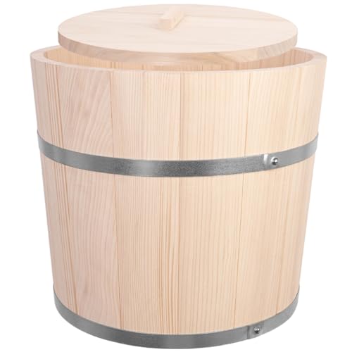 KADAX Tonneau en bois de 25 l, pot à choucroute en bois, pot à fermentation pour la fermentation de légumes tels que choucroute, concombres ou kimchi,...