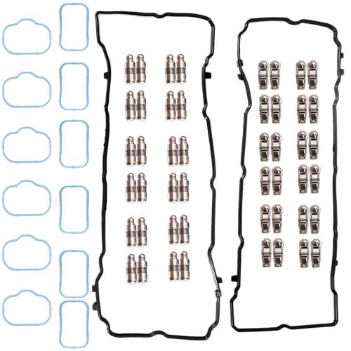 Image of Rocker Arm Lifters Valve Cover Gasket Set, for Jeep Grand Cherokee /Wrangler,for Dodge Charger /Durango /Challenger,for Ram 1500,for Chrysler 200 /300, 11-16, 3.6L V6 Pentastar, 5184296AH(62pcs)