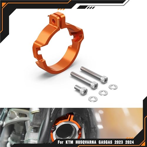 Protector de brida escape aluminio anodizado azul de alta gama 3