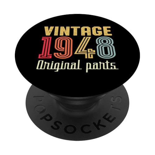 Vintage 1948 Original Parts 1948 Cumpleaños PopSockets PopGrip Intercambiable