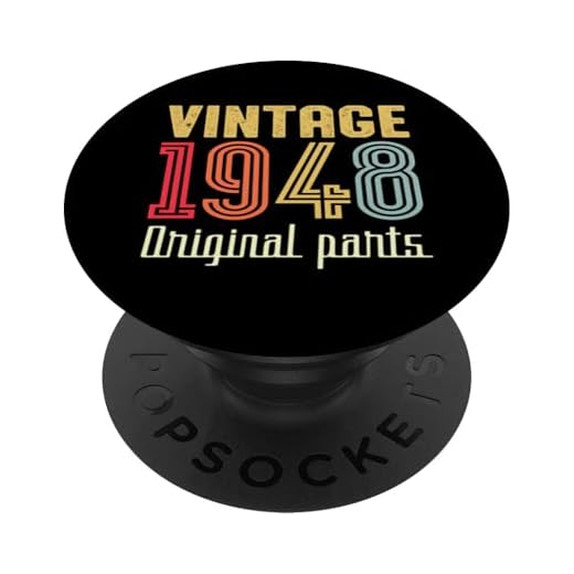 Vintage 1948 Original Parts 1948 Cumpleaños PopSockets PopGrip Intercambiable