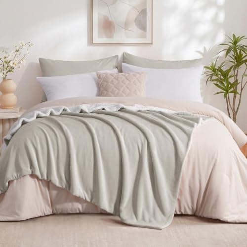 Aisbo Sherpa Kuscheldecke Flauschig 150x200 - Sofadecke, Hellbeige – Ansicht 3